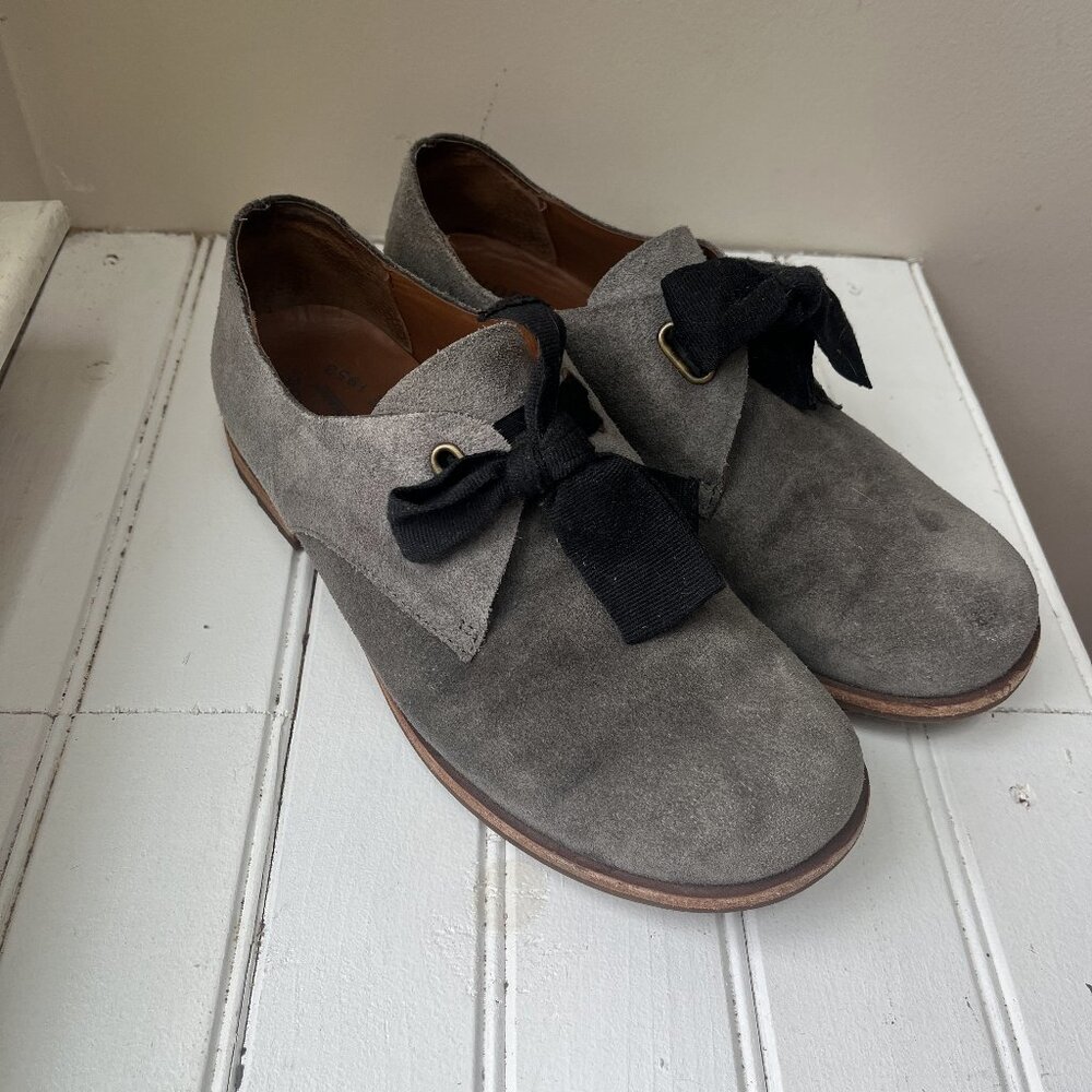 Kork-Ease Beryl‎ Grey Suede Slip-On Shoes – Size 7.5 – Comfort Footbed